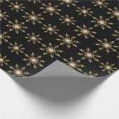 Papier Cadeau Motif de Noël Black Gold Pink (Coin)