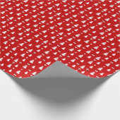 Papier Cadeau Motif de Noël blanc et cadeaux (Coin)