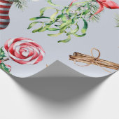 Papier Cadeau Motif de Noël/bleu (Coin)