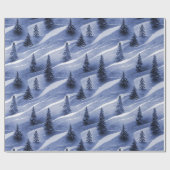 Papier Cadeau Motif de Noël bleu#10 ID1009 (Plat)