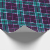 Papier Cadeau Motif de Noël bleu et violet (Coin)