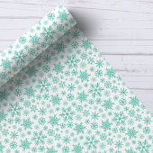 Papier Cadeau Motif de Noël bleu hiver