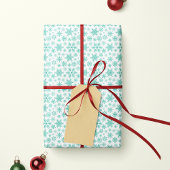 Papier Cadeau Motif de Noël bleu hiver