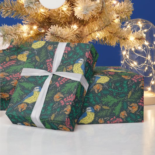 Papier Cadeau Motif de Noël Bluebird (Vacances)