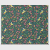 Papier Cadeau Motif de Noël Bluebird (Plat)