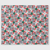 Papier Cadeau Motif de Noël Cane Corso drôle (Plat)