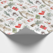 Papier Cadeau Motif de Noël Cheval Rocse Patinage de glace Cadea (Coin)