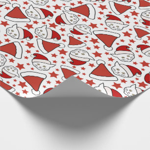 Papier Cadeau motif de Noël de Kitty et Santa