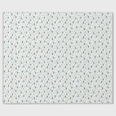 Papier Cadeau Motif de Noël de Noël de minuscules arbres (Plat)