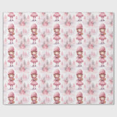 Papier Cadeau Motif de Noël de Nutcracker mignon (Plat)