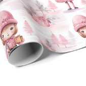 Papier Cadeau Motif de Noël de Nutcracker mignon (Coin rond)