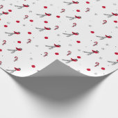 Papier Cadeau Motif De Noël De Robin Bird, Lollypops, Neige (Coin)