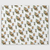 Papier Cadeau Motif de Noël de souris joyeux (Plat)