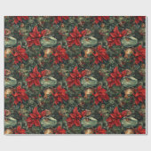 Papier Cadeau Motif de Noël de vacances Dinosaur (Plat)