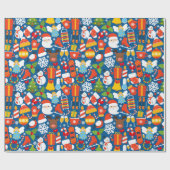 Papier Cadeau Motif de Noël décoratif (Plat)