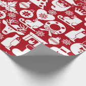Papier Cadeau Motif de Noël décoratif (Coin)