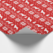 Papier Cadeau Motif de Noël des chiens de Cocker Spaniel Silhoue (Coin)