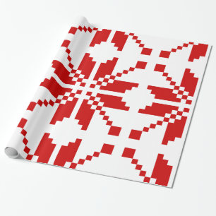 Papier Cadeau Motif de Noël des flocs de neige de Noël