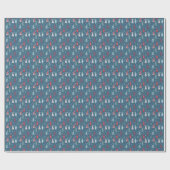 Papier Cadeau Motif de Noël d'hiver. (Plat)