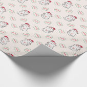 Papier Cadeau Motif de Noël du chat (Coin)