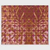 Papier Cadeau Motif de Noël du rose cubiste d'or (Plat)