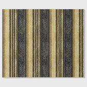 Papier Cadeau Motif de Noël en or noir #28 ID1009 (Plat)