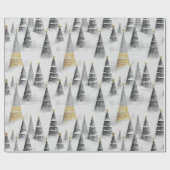 Papier Cadeau Motif de Noël en or noir #8 ID1009 (Plat)