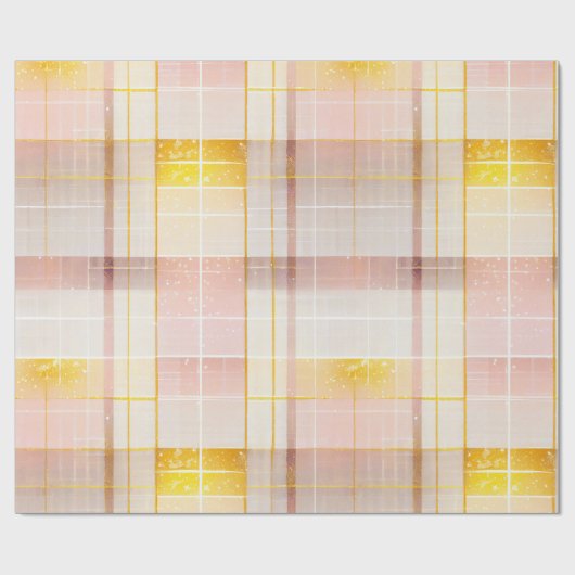 Papier Cadeau Motif de Noël en or rose n° 7 ID1009 (Plat)