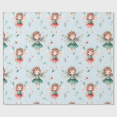 Papier Cadeau Motif de Noël Fairy Cute (Plat)