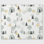 Papier Cadeau Motif de Noël fait main mignonne (Plat)