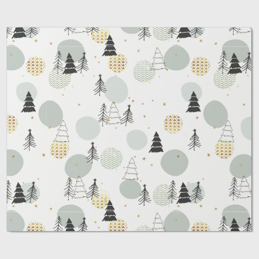 Papier Cadeau Motif de Noël fait main mignonne (Plat)