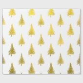 Papier Cadeau Motif de Noël Faux Gold Foil (Plat)
