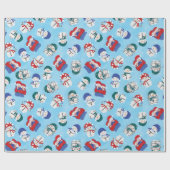 Papier Cadeau Motif de Noël Festive Snowmen (Plat)