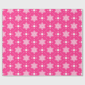Papier Cadeau Motif de noël Fille rose et blanc (Plat)
