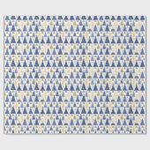Papier Cadeau Motif de Noël Gold bleu#25 ID1009 (Plat)