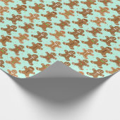 Papier Cadeau Motif de Noël Hommes Gingerbread (Coin)
