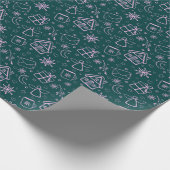 Papier Cadeau Motif de Noël joli main tiré (Coin)
