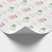 Papier Cadeau Motif de Noël laitier Mason Jar Milkshakes (Coin)