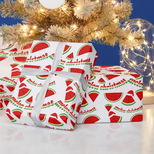 Papier Cadeau Motif de Noël Melon (Vacances)