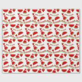 Papier Cadeau Motif de Noël Melon (Plat)