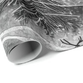 Papier Cadeau Motif de Noël noir n° 13 ID1009 (Coin rond)