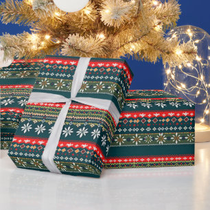 Papier Cadeau motif de Noël nordique