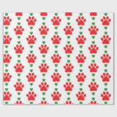 Papier Cadeau Motif de Noël Paw (Plat)