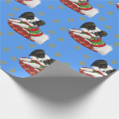 Papier Cadeau Motif de Noël Puppy Papillon Gold Patrouilles (Coin)