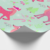 Papier Cadeau Motif de Noël Reindeer (Coin)