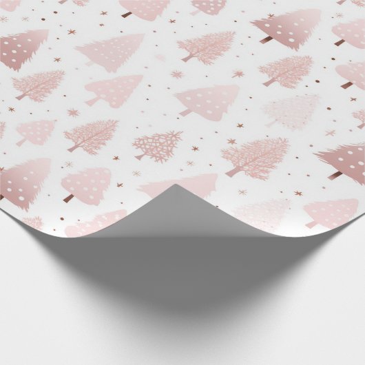 Papier Cadeau Motif de Noël rose (Coin)