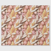 Papier Cadeau Motif de Noël rose or#22 ID1009 (Plat)