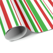 Papier Cadeau Motif de Noël rouge, blanc, vert (Coin rond)