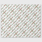 Papier Cadeau Motif de Noël Rouge Vert Mignon (Plat)