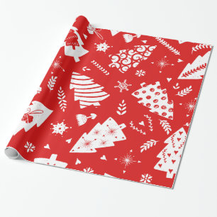 Papier Cadeau Motif de Noël scandinave